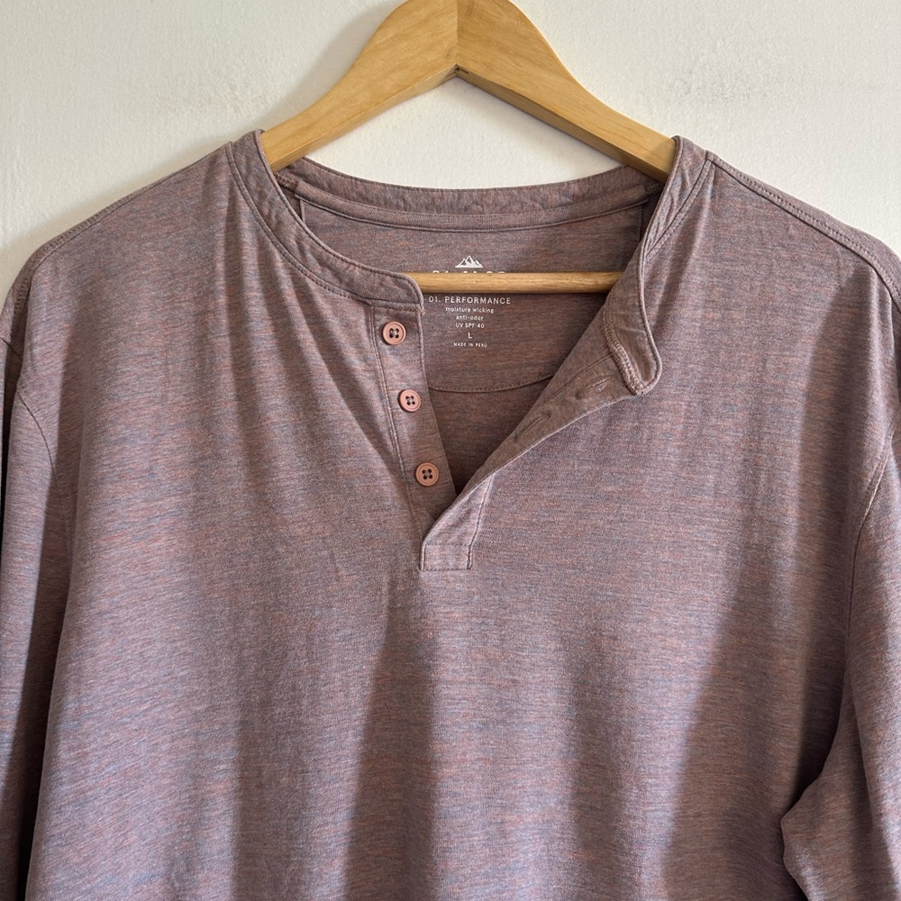 01 ALG0 Performance Blush Pink Moisture Wicking Anti Odor SPF 40 Long Sleeve - Picture 4 of 7